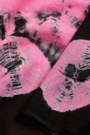 Black Shibori Printed Cotton Saree 10069073 - Avishya