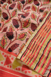 Pink Vanaspathi Printed Mulmul Cotton Saree 10069092 - Avishya