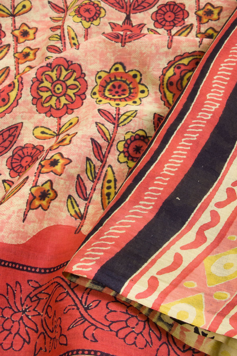 Pink Vanaspathi Printed Mulmul Cotton Saree 10069103 - Avishya