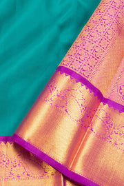Green Handloom Korvai Kanjivaram silk saree 10069123 - Avishya