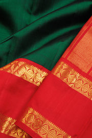 Green Handloom Korvai Kanjivaram Silk Saree 10069130