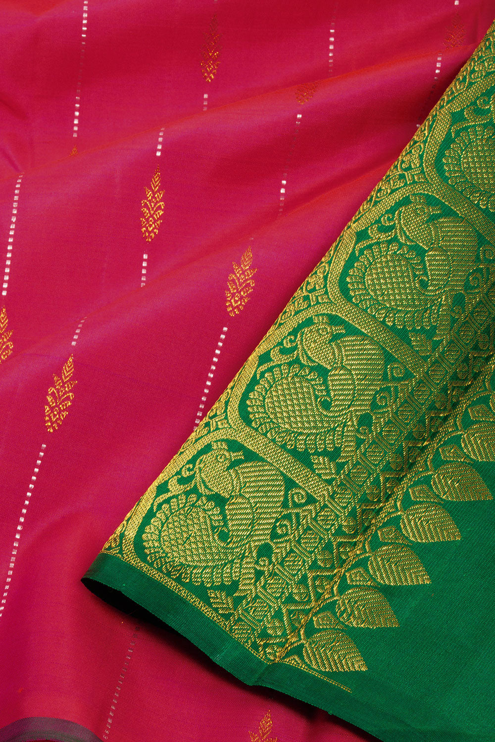 Pink Handloom Kanjivaram silk saree 10069145 - Avishya