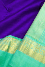 Puple Handloom Korvai Kanjivaram Silk Saree 10069177 - Avishya