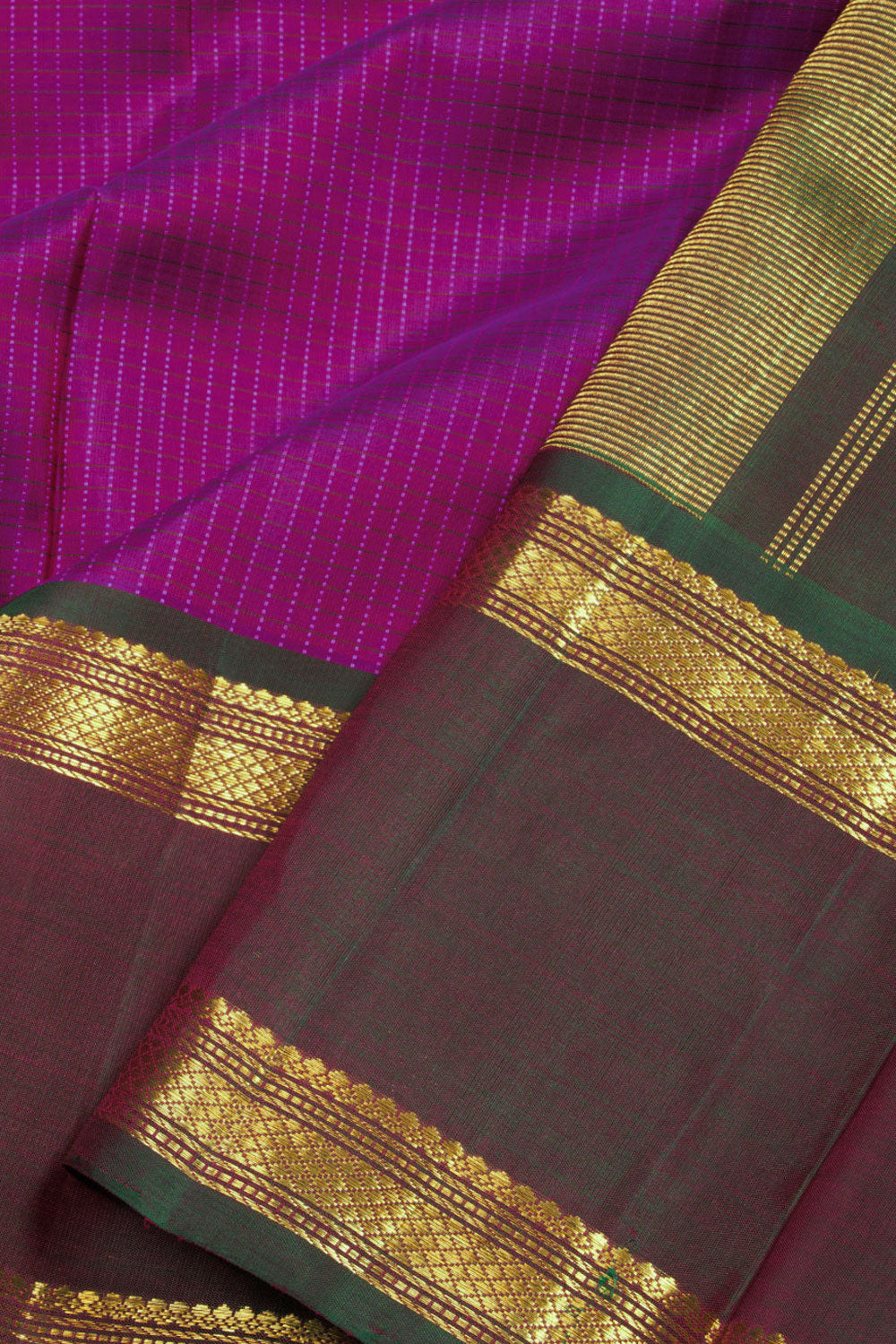 Purple Handloom Kanjivaram Silk Saree 10069182