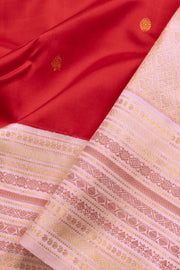 Red Handloom Korvai Kanjivaram Silk Saree 10069185 - Avishya