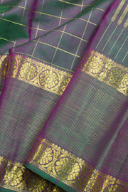 Violet Handloom Kanjivaram Silk Saree 10069189 - Avshiya