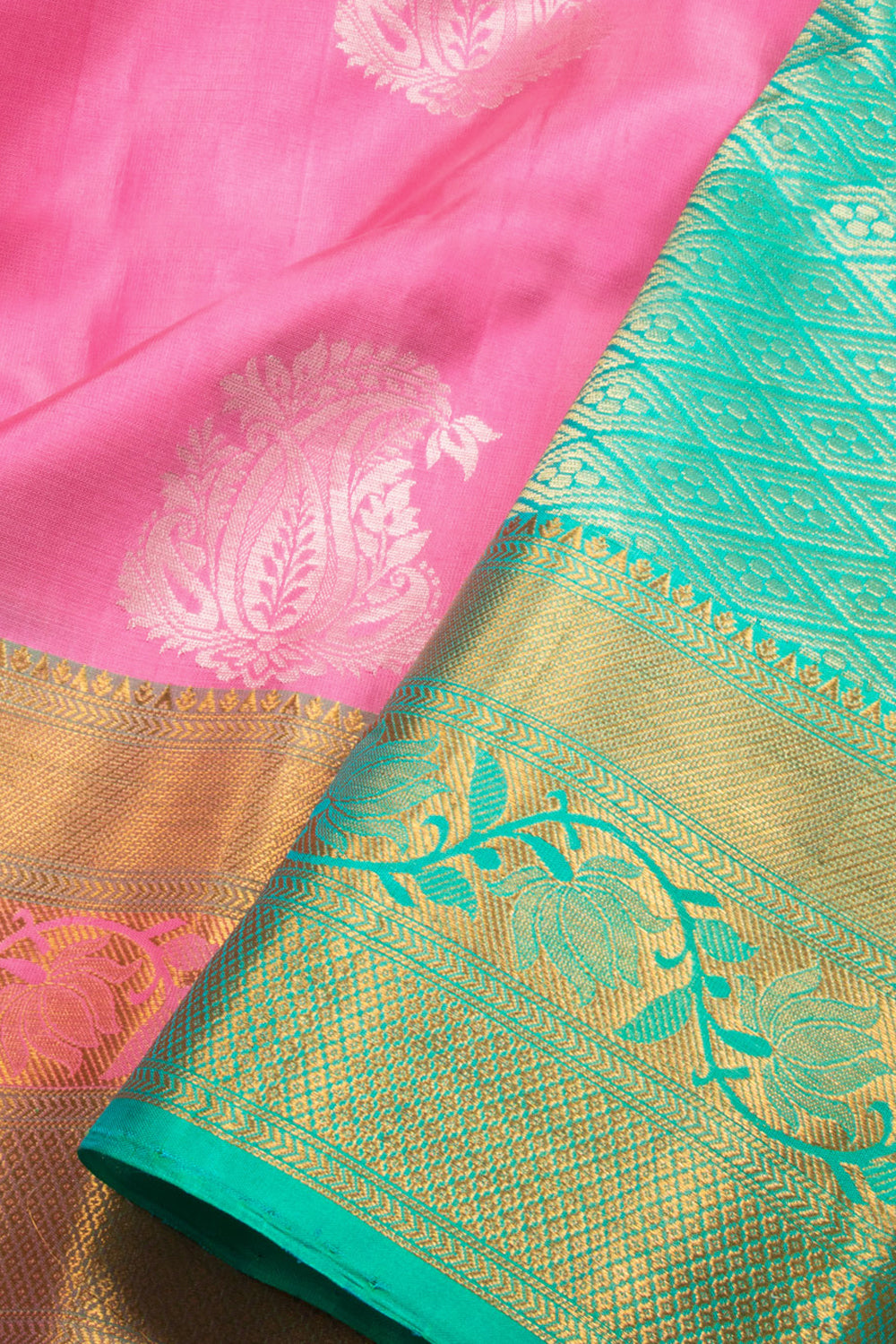 Pink Kanjivaram Soft Silk Saree 10069203 - Avishya