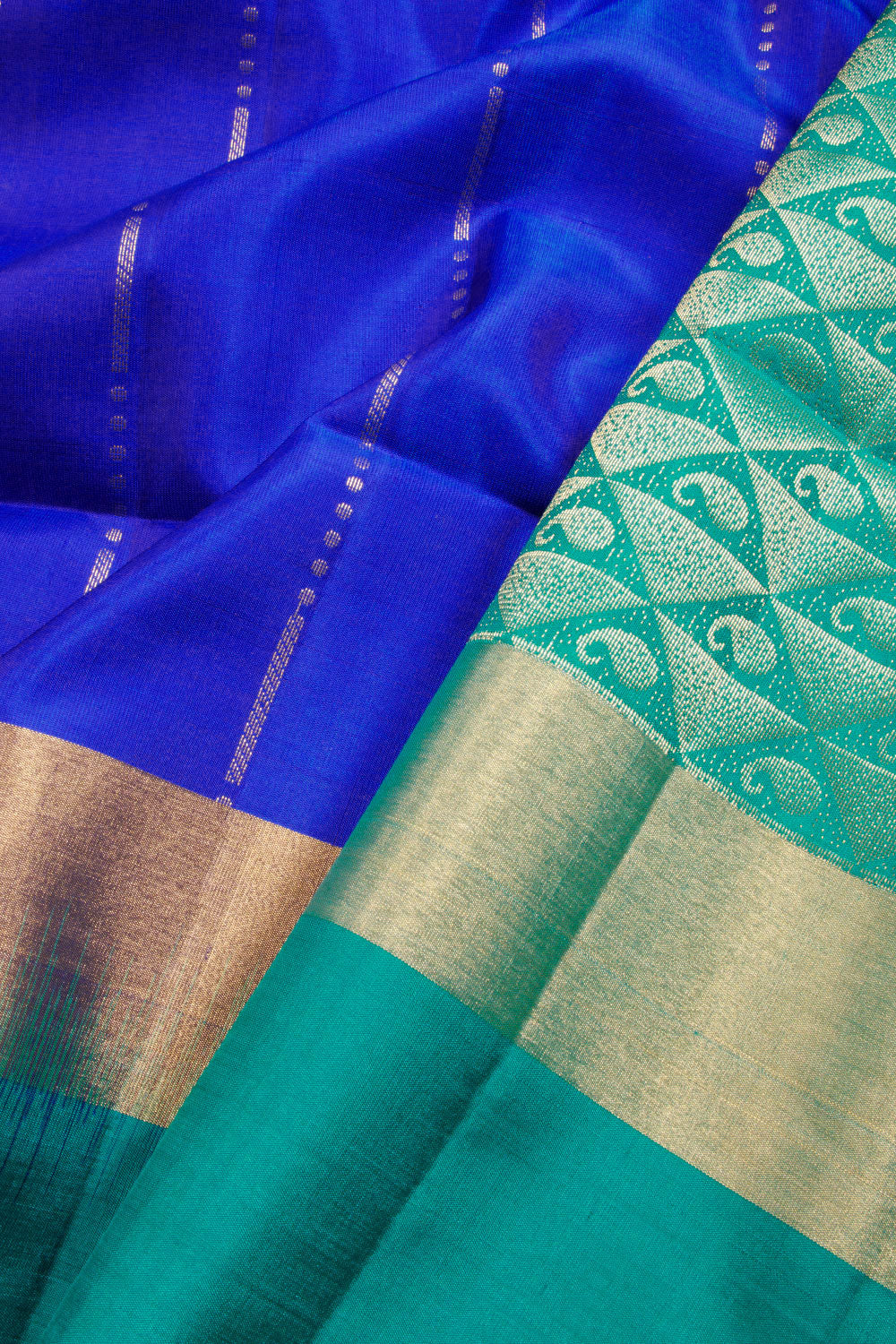 Blue Kanjivaram Soft Silk Saree 10069206 - Avishya