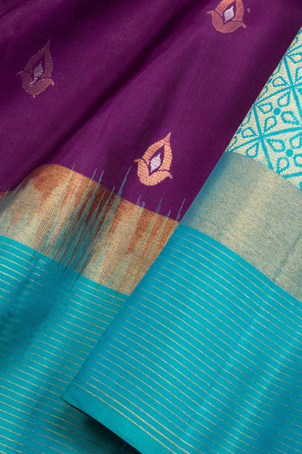 Purple Kanjivaram Soft Silk Saree 10069208 - Avishya