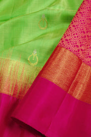 Green Kanjivaram Soft Silk Saree 10069211 - Avishya