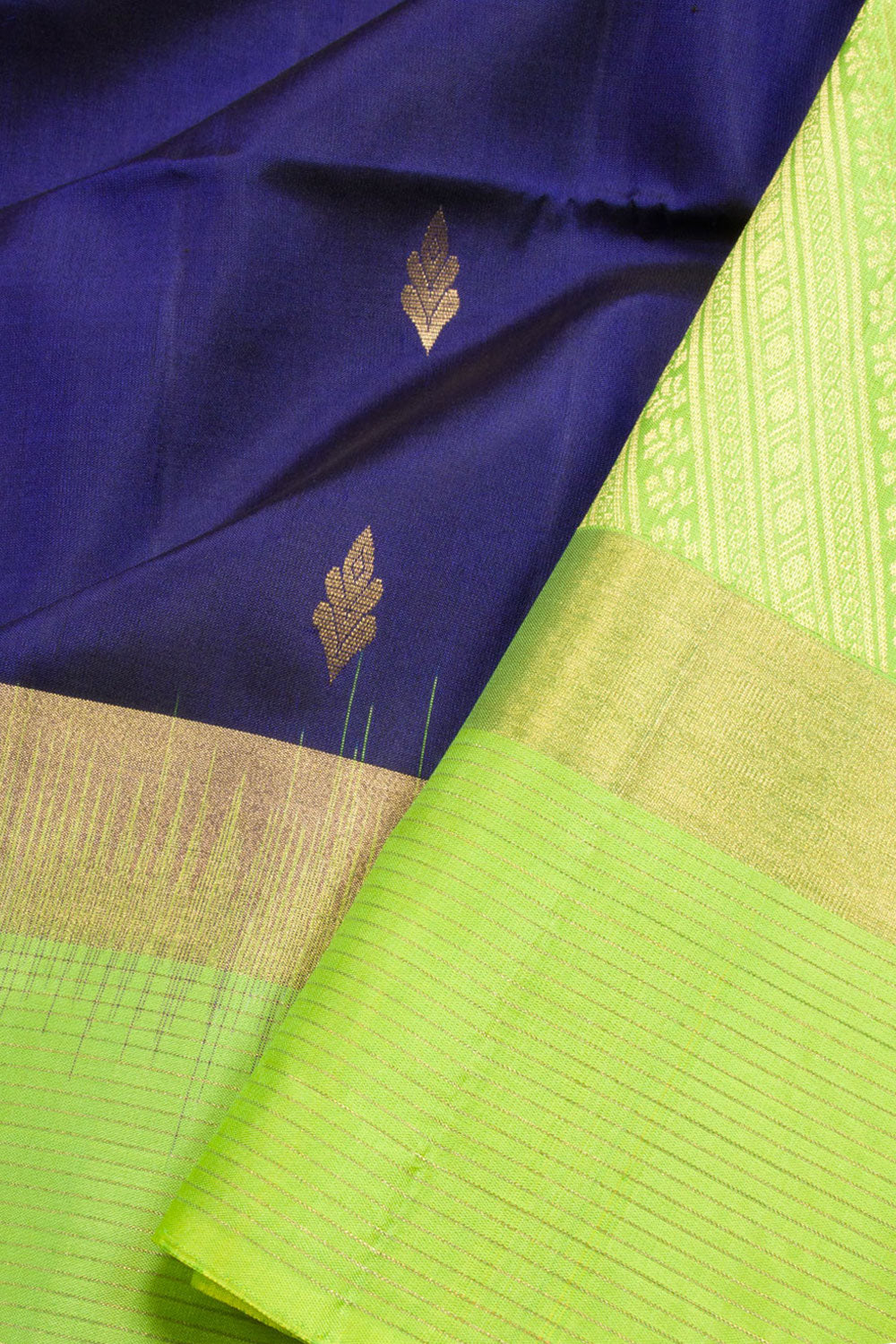 Blue Kanjivaram Soft Silk Saree 10069213 - Avishya