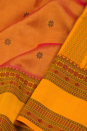 Yellow Handloom Kanchi Silk Cotton Saree 10069258 - Avishya