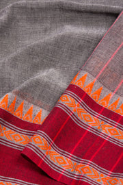 Grey Bengal Phulia Cotton Saree 10069423 - Avishya