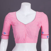 Pink Embroidered Cotton Blouse 10069461 - Avishya