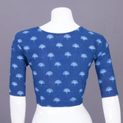 Blue Indigo Handblock Printed Cotton Blouse Without Lining 10069487 - Avishya