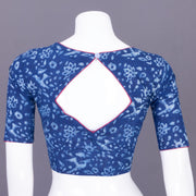 Blue Indigo Handblock Printed Cotton Blouse Without Lining 10069489 - Avishya