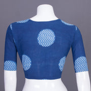 Blue Indigo Handblock Printed Cotton Blouse Without Lining 10069494 - Avishya