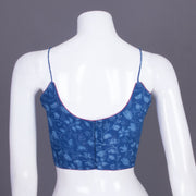 Blue Indigo Handblock Printed Cotton Blouse Without Lining 10069498 - Avishya