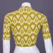 Green Handcrafted Ikat Cotton Blouse 10069574 - Avishya