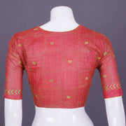 Maroon Kantha Embroidered Tussar Blouse 10069583 - Avishya