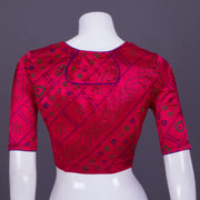 Magenta Ajrakh Printed Mashru 10069601 - Avishya