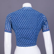 Blue Handblock Printed Cotton Blouse 10069761 - Avishya