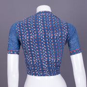 Blue Handblock Printed Cotton Blouse 10069762 - Avishya