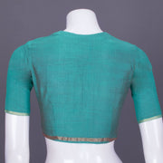 Blue Handcrafted Silk Cotton Blouse 10069768 - Avishya