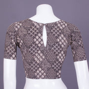 Grey Handblock Printed Cotton Blouse 10069771 - Avishya