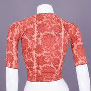 Rust Red Handblock Printed Cotton Blouse 10069772