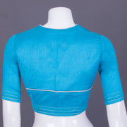 Blue Handcrafted Silk Cotton Blouse 10069778 - Avishya