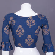 Blue Handblock Printed Cotton Blouse 10069780 - Avishya