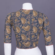 Blue Handblock Printed Cotton Blouse 10069781 - Avishya