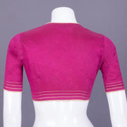 Magenta Handcrafted Silk Cotton Blouse 10069783 - Avishya