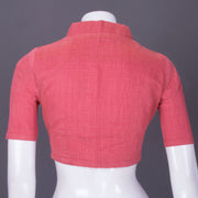 Peach Handcrafted Silk Cotton Blouse 10069793 - Avishya