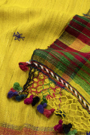 Yellow Handloom Bhujodi Tussar Cotton Saree 10069838 - Avishya