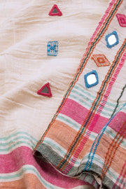 Off White Handloom Bhujodi Kala Cotton Saree 10069844 - Avishya