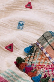 Off White Handloom Bhujodi Kala Cotton Saree 10069844 - Avishya