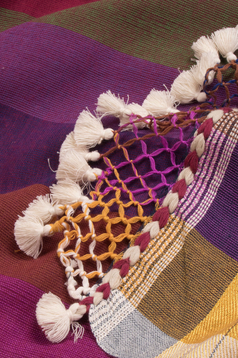 Multicolour Handloom Bhujodi Cotton Saree 10069851 - Avishya