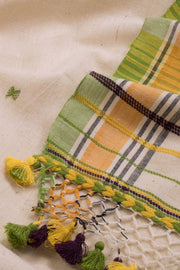 Beige Handloom Bhujodi Kala Cotton Saree 10069855 - Avishya