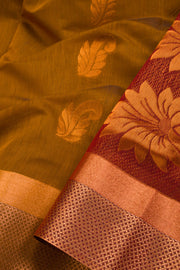 Brown South Silk Cotton Saree 10069864 - Avishya