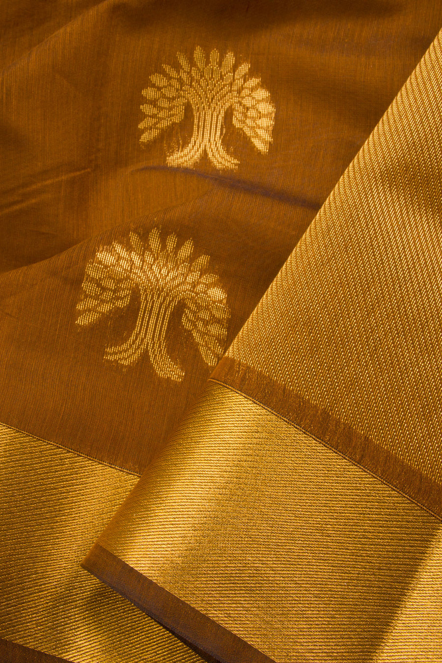 Brown South Silk Cotton Saree 10069867- Avishya