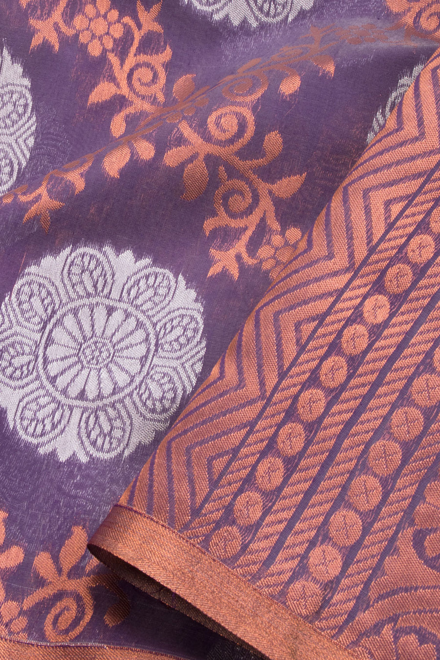 Purple South Silk Cotton Saree 10069886 - Avishya