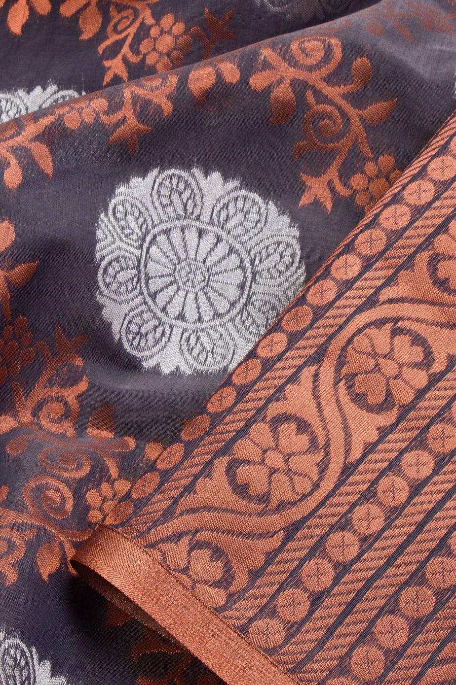 Black South Silk Cotton Saree 10069887 - Avishya