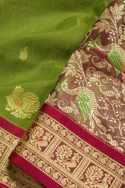 Green Madurai Silk Cotton Saree 10069900 - Avishya
