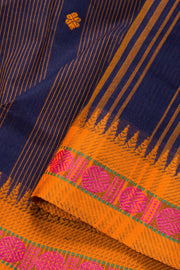 Blue Handloom Chettinad Cotton Saree 10070013 - Avishya