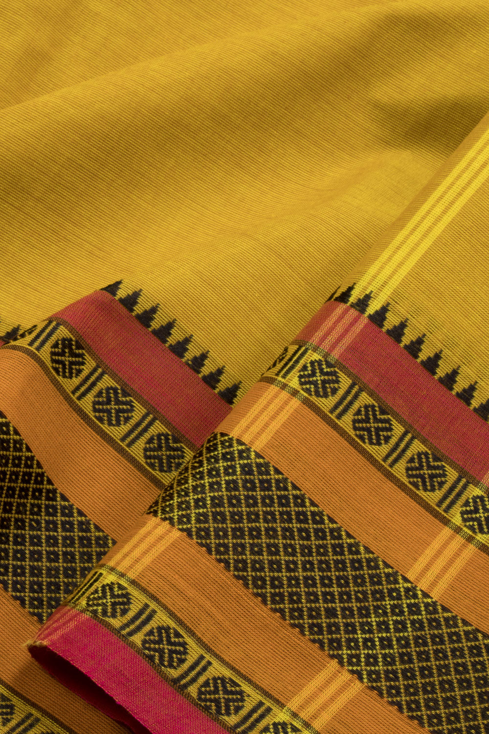 Yellow Handloom Chettinad Cotton Saree 10070079 - Avishya