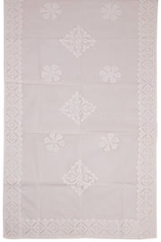 Off White Solid Style Cutwork Applique Embroidered Cotton 3 Piece Salwar Suit Material 10070144