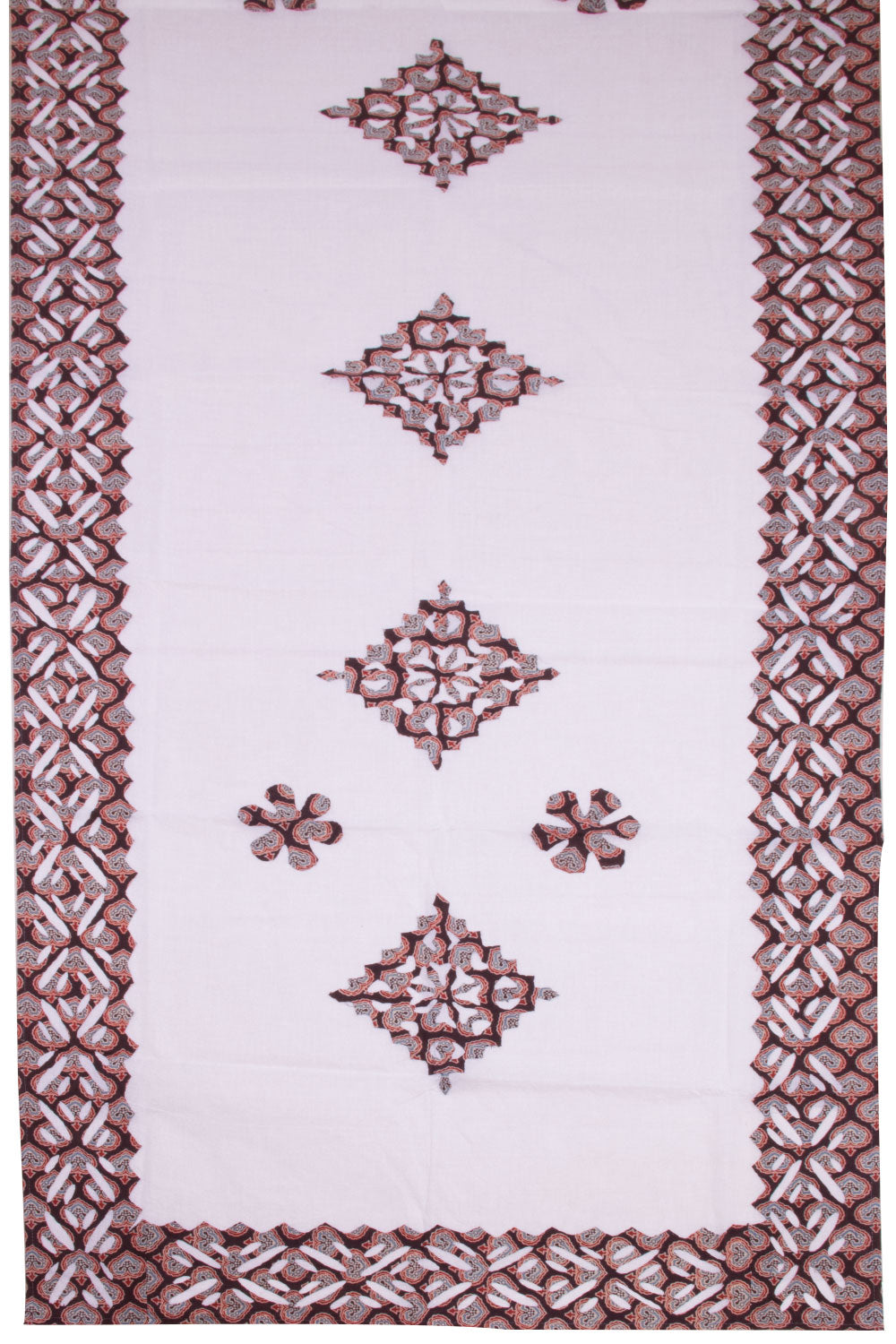 Black Barmer Applique Embroidered Cotton 3 Piece Salwar Suit Material 10070181