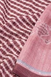 Maroon Digital Printed Linen Saree 10070287 - Avishya